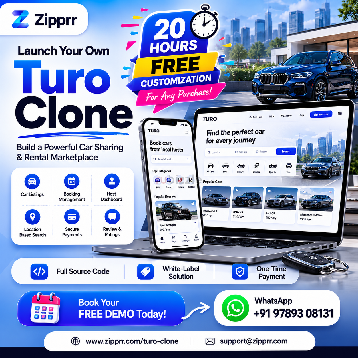Enterprise-Grade Turo Clone Built for Scale — Powered by Zipprr