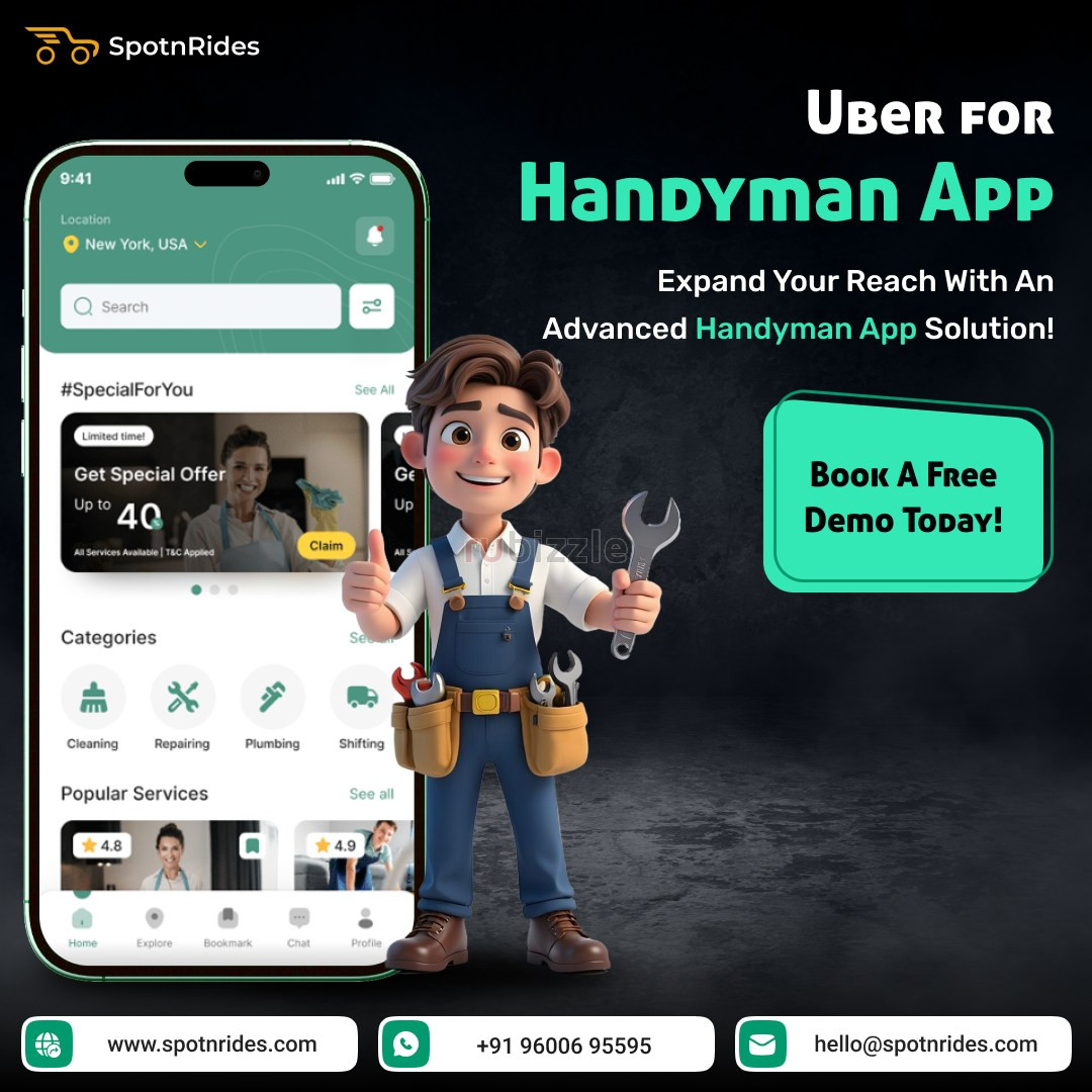 All-in-One Handyman App Solution – Streamline Bookings, Payments & Bus